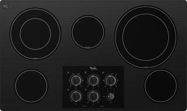 New Whirlpool Gold Series Model G7Ce3635Xb01 36" Electric Cooktop Black