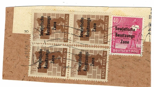 1948 Briefmarken sowjetische Besatzungszone gestempelt