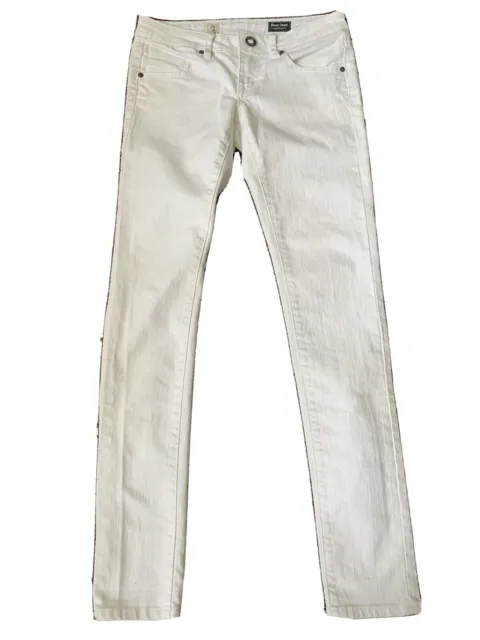 VOLCOM Women's White Sound Check Super Skinny Fit Jeans Sz 3/26