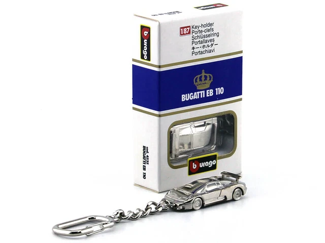PORTE-CLÉS BUGATTI EB110 1991 Burago Met De Lico Fabriqué Dans Italie 1
