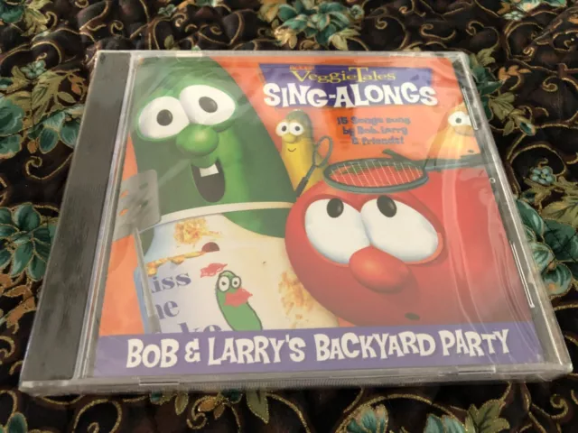 VEGGIETALES SING-ALONGS - (CD) - Bob & Larry's Backyard Party ©2002 Big Idea-NIP