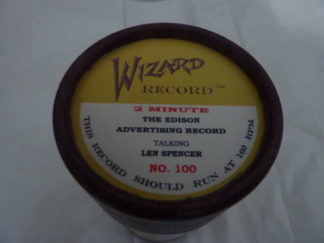 Wizard 2M Cylinder Record - ""The Edison Advertising Record"" Len Spencer