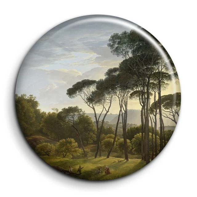 Paysage italien avec pins parasols-Voogd Hendrik-Magnet 56mm Photo frigo