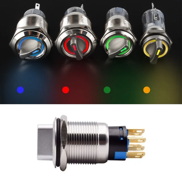 Benutzerfreundlicher 19mm Verriegelungstaste Schalter mit LED Beleuchtung Edelst