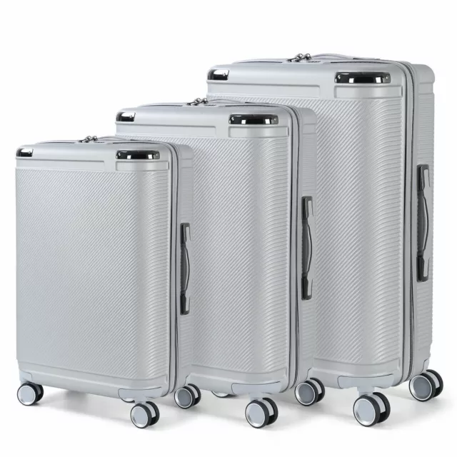 Travel Luggage Set 3 Piece Carry On Suitcases 20/24/28" Spinner Wheels Trolley