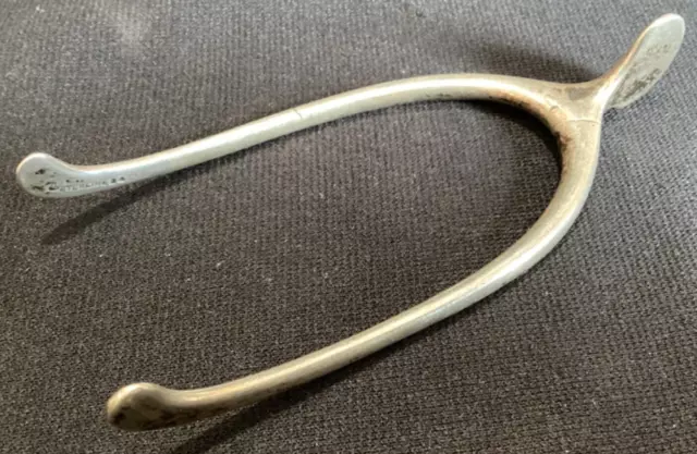 Large 4 3/4” Long Sterling Silver Wishbone Sugar or Salt Tongs Hallmarked