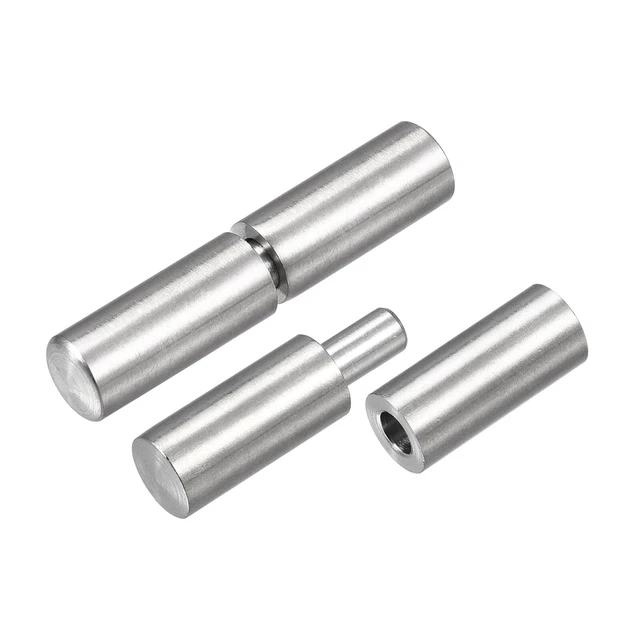 WELD ON BARREL Hinges, 45mm x 10mm 201 Stainless Steel Hinge Pin 6
