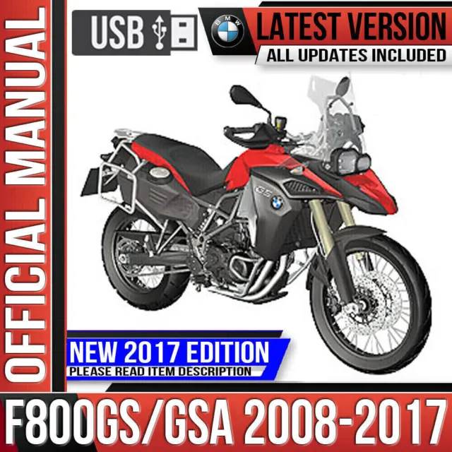 BMW F800GS / GS Adventure Workshop Service Repair Manual USB 2008 - 2017 K72 K75