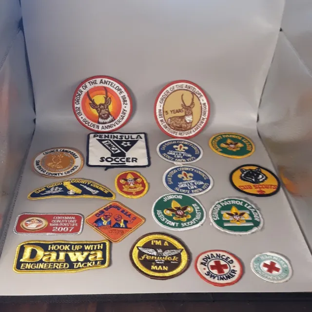 Boy Cub Scout Of America San Diego Patch Lot of 15 Mixed Vintage BSA Patches