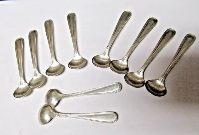 Set of 10 Webster Sterling Silver  Salt Spoons