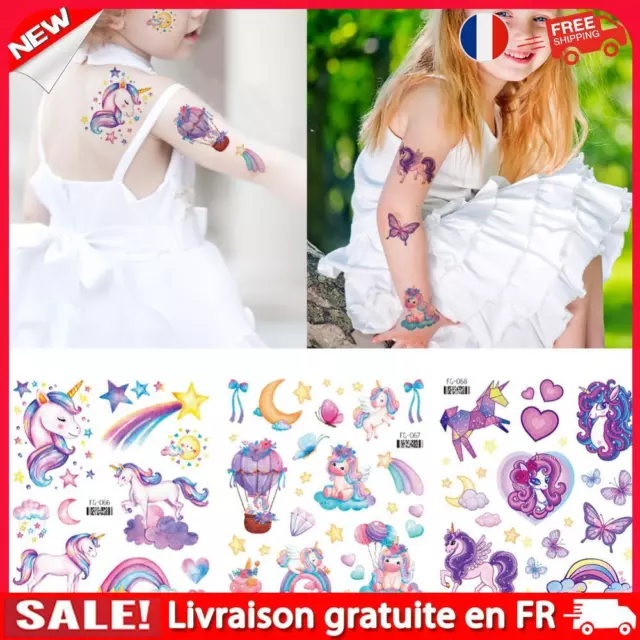 6PCS Beauty Tattoos Waterproof Mermaid Unicorn for Hands Arm Body (Unicorn)