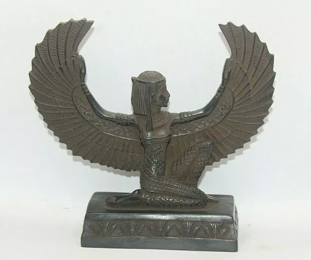 RARE ANCIENT EGYPTIAN PHAROH ANTIQUE ISIS WINGS Statue Stone Egypt History