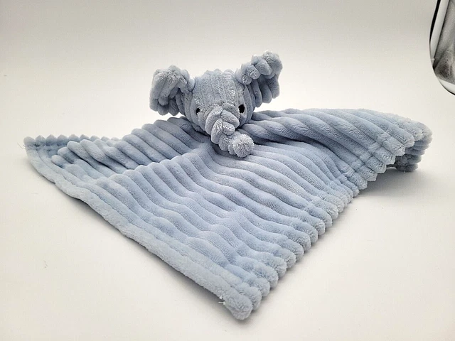 MON LAPIN BLUE Elephant Plush Security Baby Lovey Ribbed So Soft So Cute 15.00 PicClick