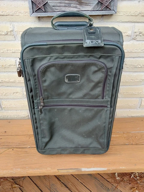 Tumi 23" Green Ballistic Nylon Wheeled Rolling Carry On Suitcase Luggage