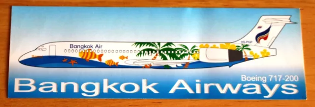 Bangkok Airways (Thailand) Boeing 717-200 Airline Sticker Version 2