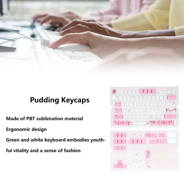 Crystal Jelly PBT Keycaps 113 Tasten Pink – Dye-Sublimation Für Mechanische Tastaturen