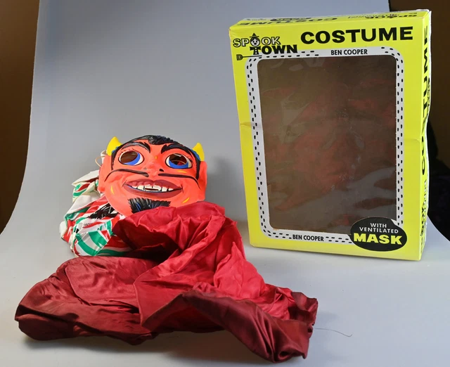 Vintage Ben Cooper Devil Halloween Costume Large In Box