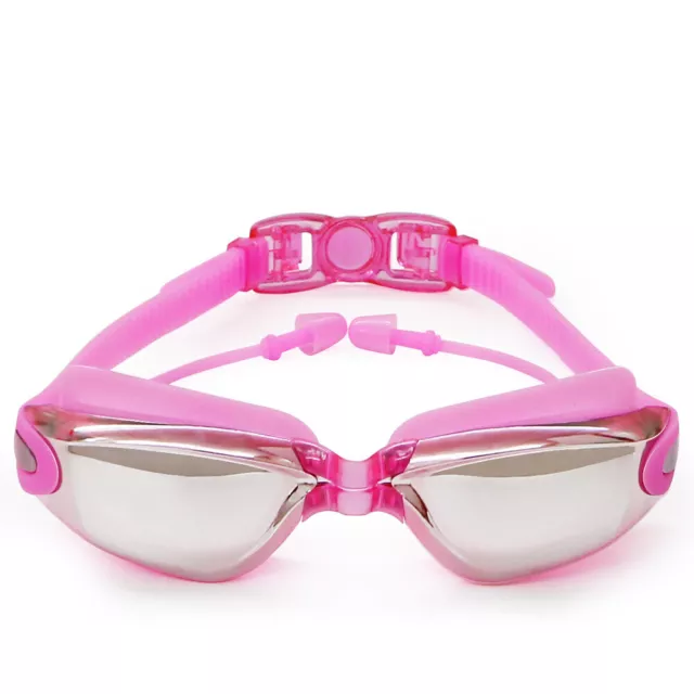 Adjustable Anti Fog Swimming Goggles Glasses Earbuds Adult Kids AU