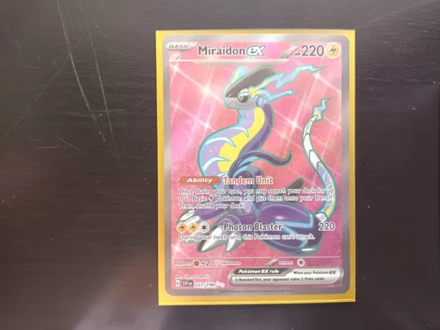 Pokemon TCG Card SV1 Scarlet & Violet 253/198 Secret Rare Miraidon EX GOLD  HYPER