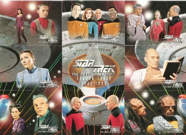 Star Trek TNG Season 3 Full 108 Card Trading Card Base Set from SkyBox