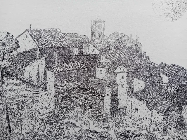 1977 Aquaforte Lucio Trovamala Cortona 49.5x35.0 cm 1977 Aquaforte Lucio Trovamala Cortona 49.5x35.0 cm