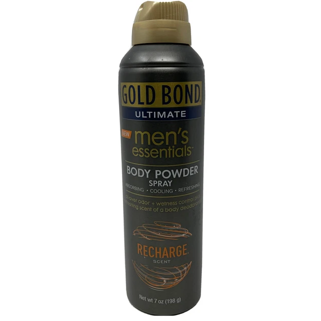 Recarga en polvo corporal Gold Bond Essentials para hombre con talco 7 oz