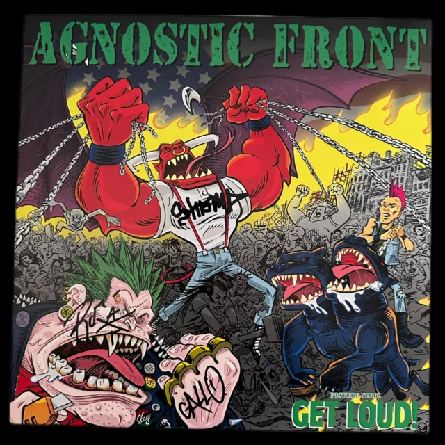 AGNOSTIC FRONT - Get Loud ! , Picture Vinyl, signed, LP , Autogramm  ,Madball