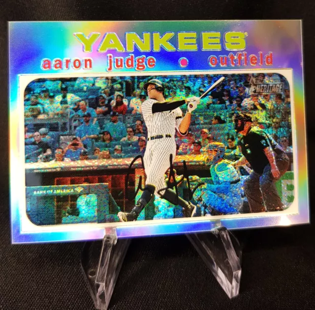 2020 Topps Heritage Chrome THC-395 Aaron Judge Holo Refraktor Yankees /571