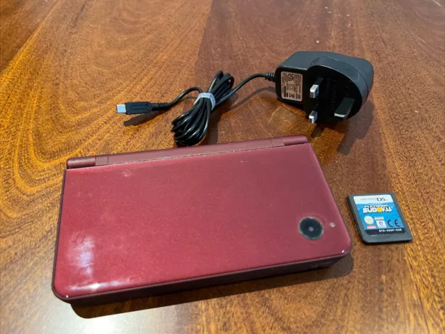 Nintendo DSi XL Console - Burgundy. In Working Order With Charger + Sudoku Game