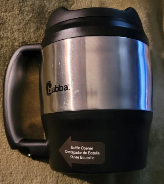 Bubba Mug Insulated Stainless Steel Travel Thermal Cup with Handle Black 52 Oz