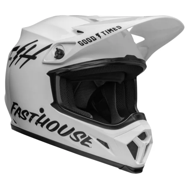 BELL MX-9 Helm Mips Motocross MX Bike - Fasthouse Weiß/Schwarz