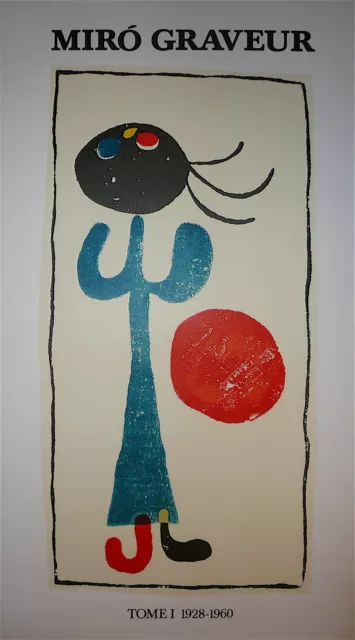 Miro Joan Affiche en lithographie art abstrait abstraction Mourlot Miro Graveur