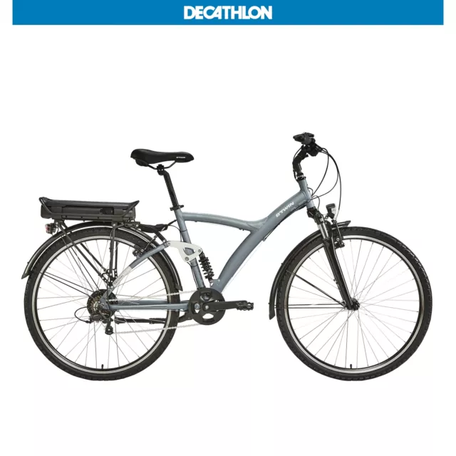 Mens Electric Hybrid Bike Bicycle Riverside 920E 7 Speed V-Brakes Cycling