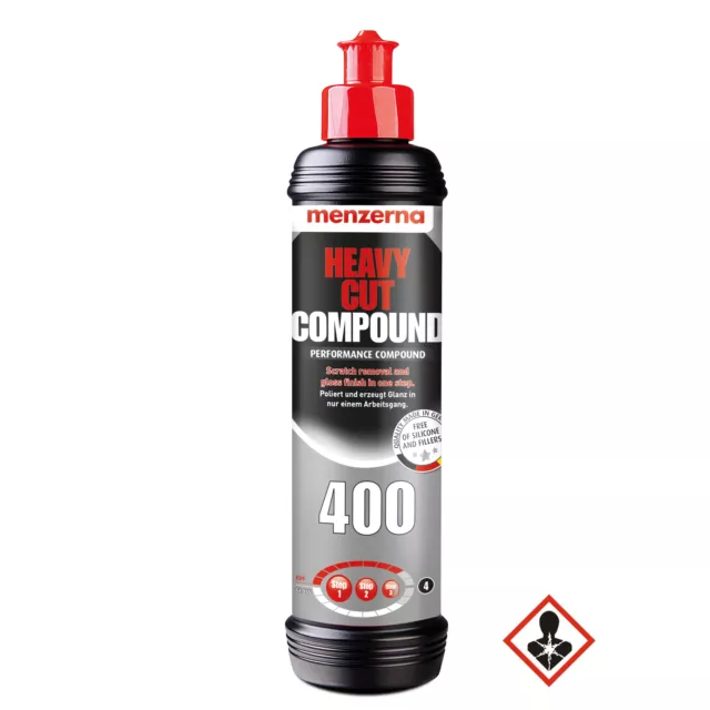 Menzerna Heavy Cut Compound 400 Schleifpolitur 250ml polieren Lack Politur Kfz