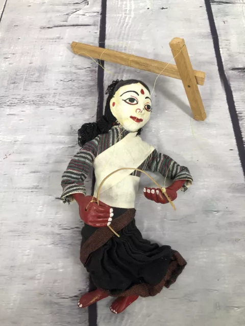vtg Indonesian Thai Burmese marionette string puppet