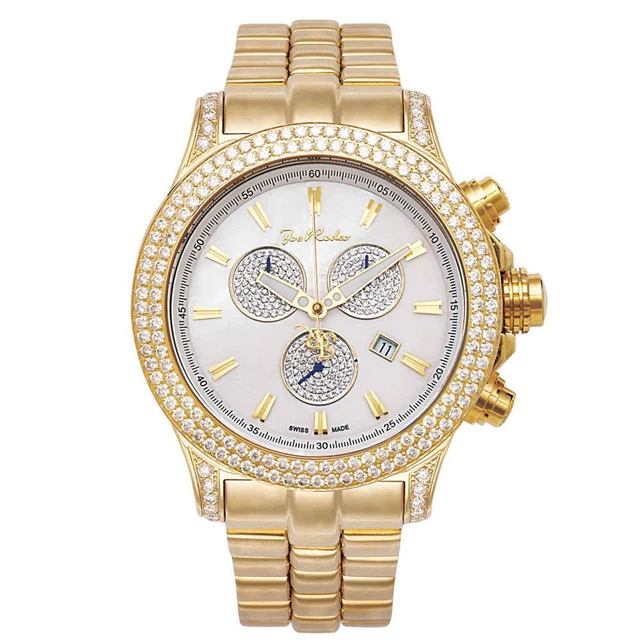 Joe Rodeo Diamond Men's Watch - MASTER PILOT gold 7 ctw