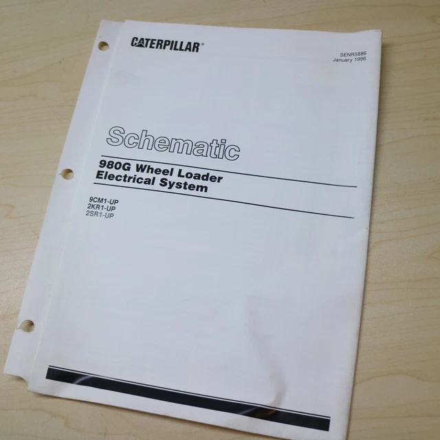 Caterpillar 980g Wheel Loader Electrical System Schematic Manual 