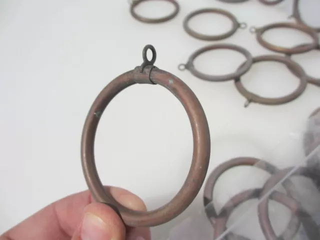 Antique Brass Curtain Rings Hanger Ring x1 Vintage Victorian 2.5" -£1.25 each