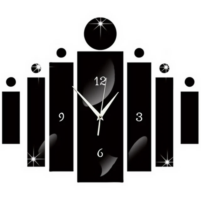 Kit De Chiffres En Bois Pour Horloge DIY - Chiffres Arabes Et Points, Autocollants, Pour Horloge 30cm