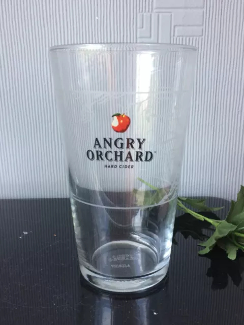 Angry Orchard Hard Apple Cider Glass Clear Embossed Drinks Pint Glassware 500ml