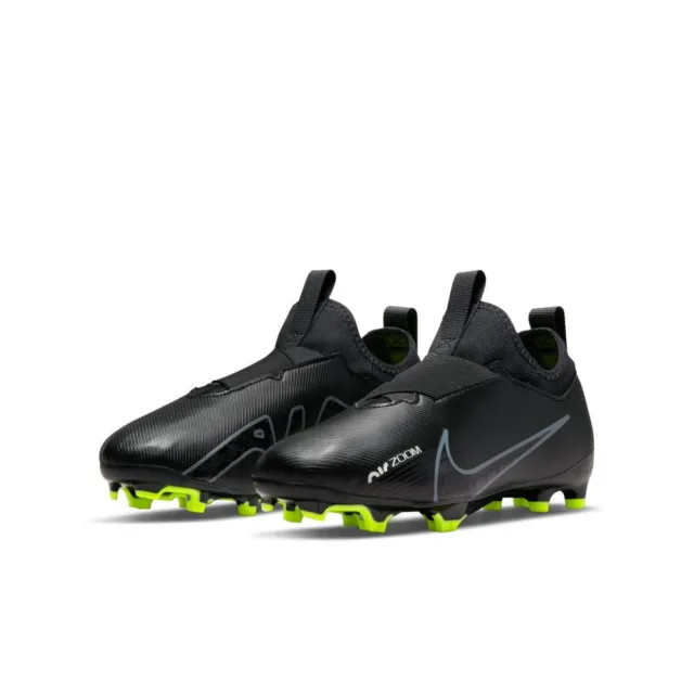 Nike Kinder Zoom Vapor 15 Academy FG/MG Fußballschuhe Schwarz/Grau DJ5617-001