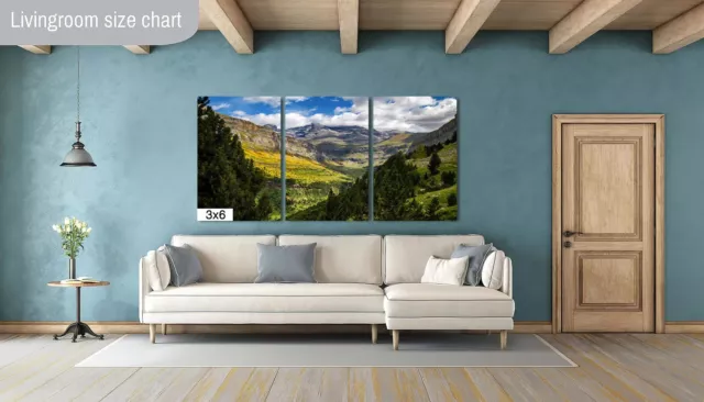 Montaña Pirineos decoración hogar arte ilustración de pared alta resolución 2