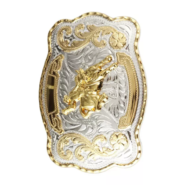 Bull Rider Cowboy Rodeo Cowboy Western Large Belt Buckle Gold Color Fashion 2