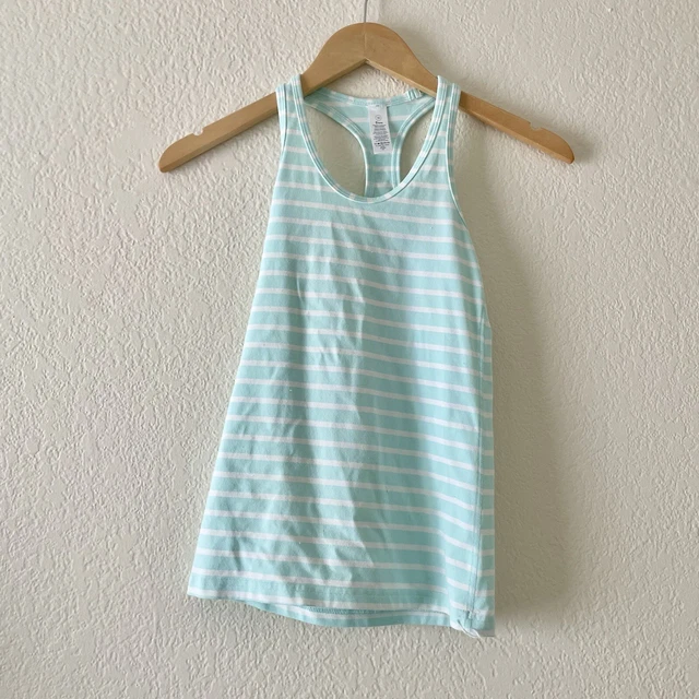 Ivivva Keep Your Cool Racerback Tank Top Striped Size 10 Girls