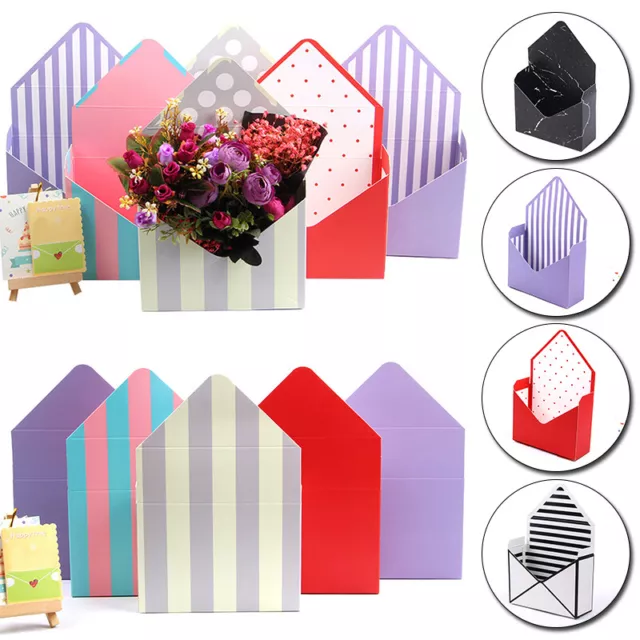 Fold Envelope Flower Box Paper Floral Wrapping Wedding Party Gift Packing Boxes