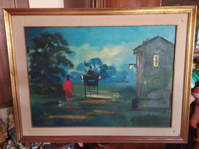 Renato Natali (Livorno 1883-1979) dipinto cm.50x70 anni 70 VENDITA NO PROFIT
