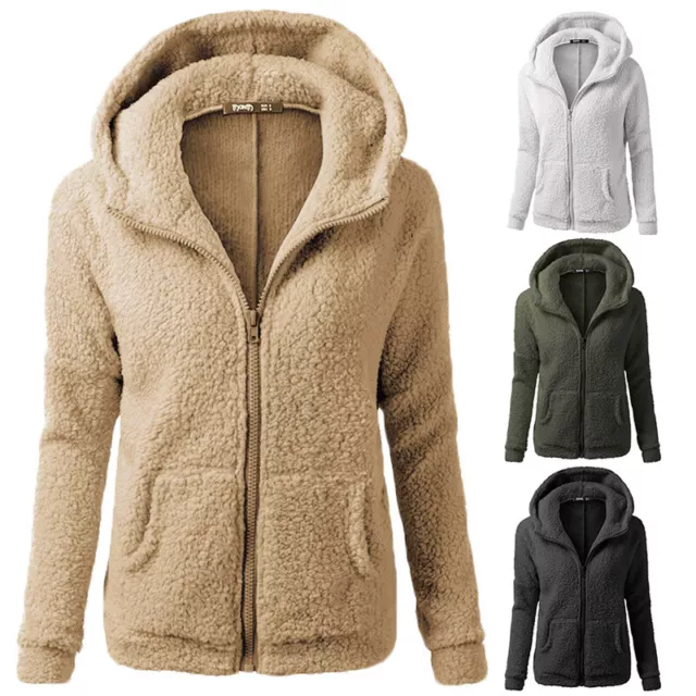 Women Winter Warm Outwears Coat Overcoat Jacket Hoodie Fleece Thick Soft Fashion