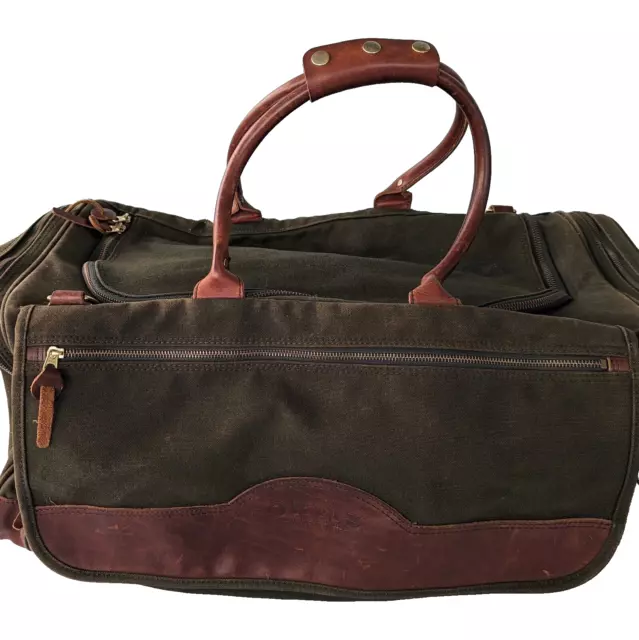 VINTAGE ORVIS BATTENKILL Green Canvas Leather 21