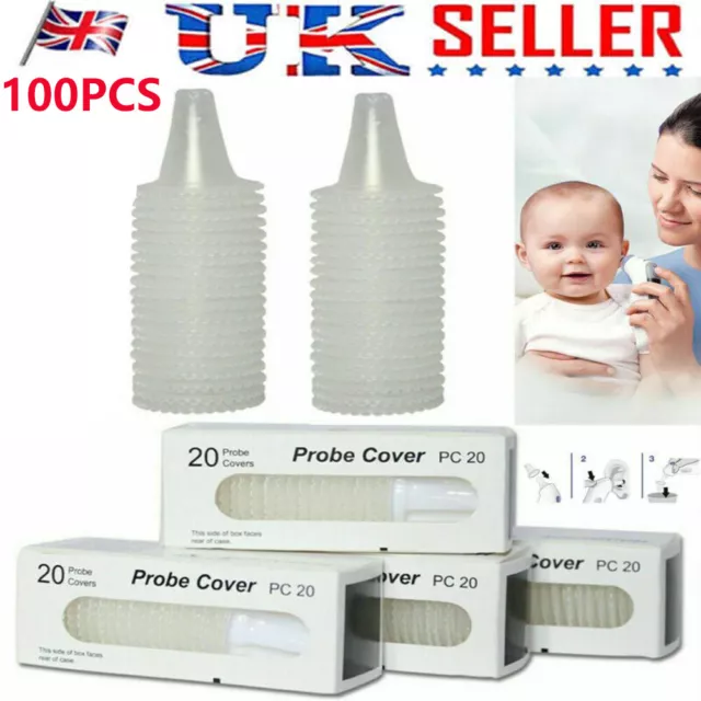 100PCS For Braun Probe Cover Replacement Filter Len Ear Thermometer Filter Cap