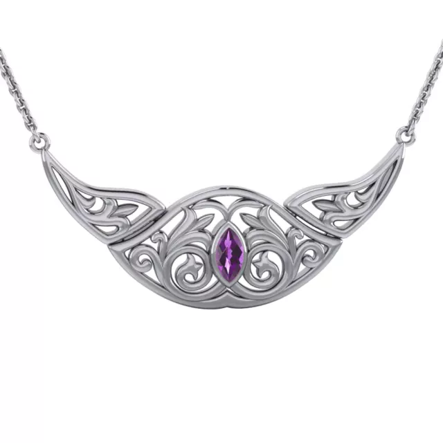 Flower Blossom 925 Sterling Silver Necklace Choice of Gem Peter Stone Jewelry